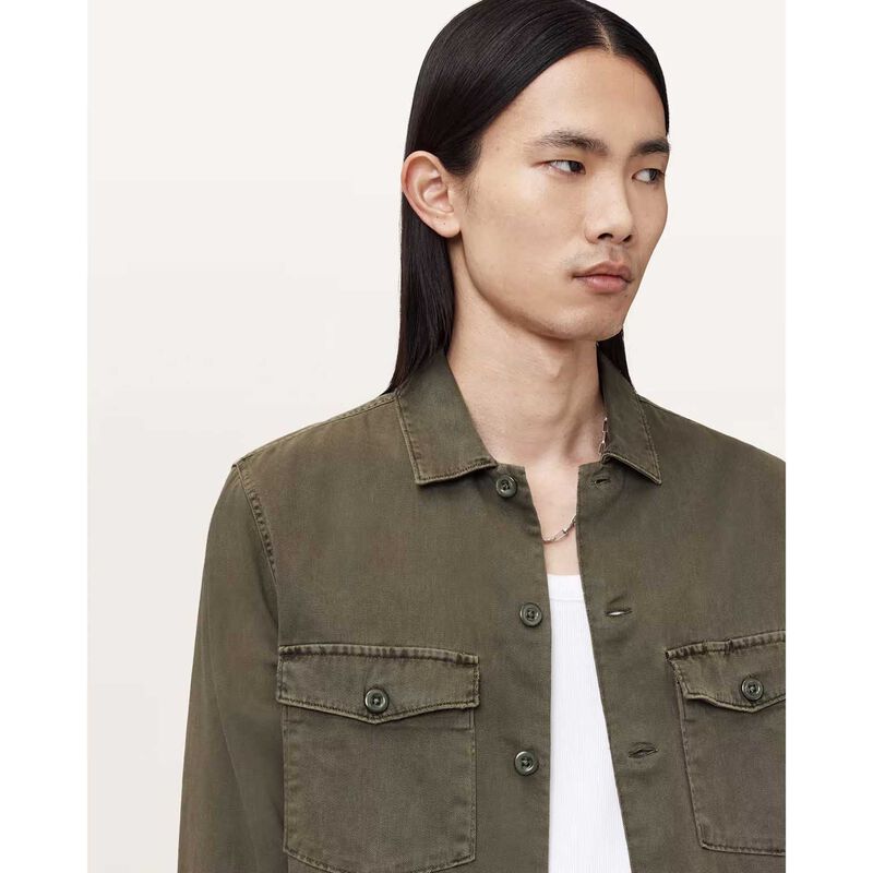 AllSaints Spotter Slim Fit Overshirt image number 2